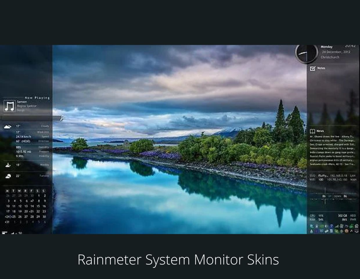Rainmeter System Monitor Skins